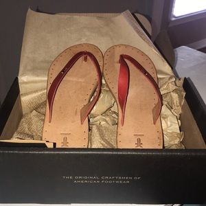 Frye Ally Flip Flop in Red